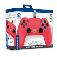 Wired Controller for PS4 with 3M Cable - Red