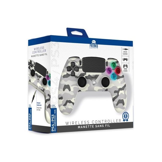 Wireless Controller for PS4 with 3,5mm jack slot - LED-White Camo