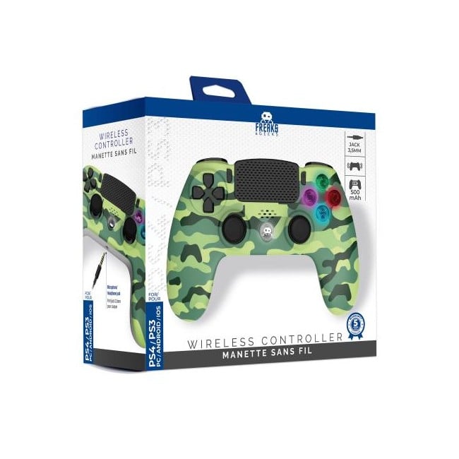 Wireless Controller for PS4 with 3,5mm jack slot - LED-Green Camo