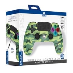 Wireless Controller for PS4 with 3,5mm jack slot - LED-Green Camo