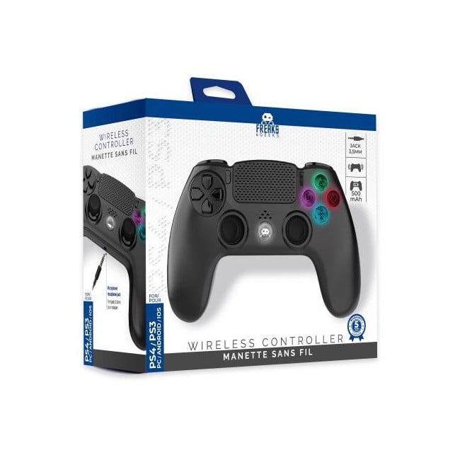 Wireless Controller for PS4 with 3,5mm jack slot - LED - Black