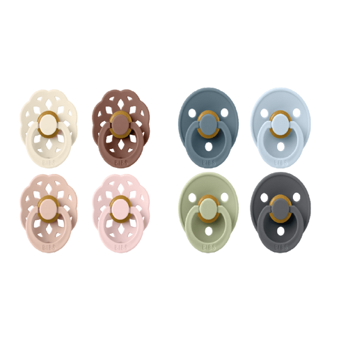 BIBS - Pacifier Boheme & Colour 2x 4 PACK - Size 2