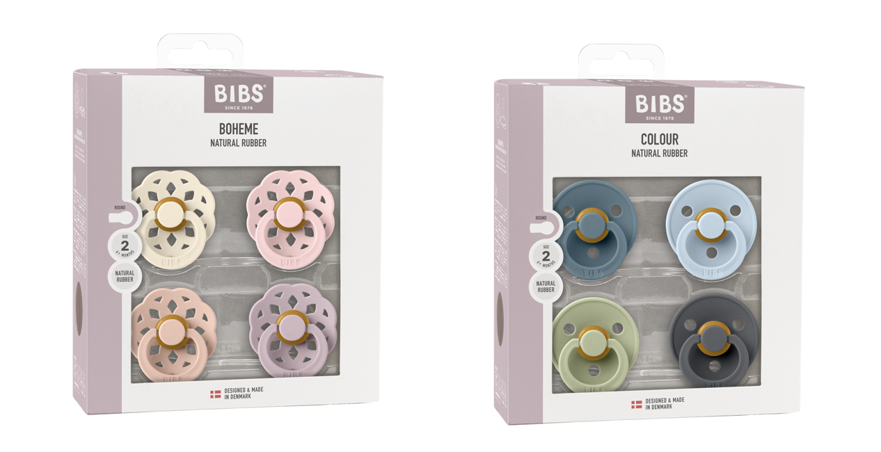 BIBS - Pacifier Boheme & Colour 2x 4 PACK - Size 2