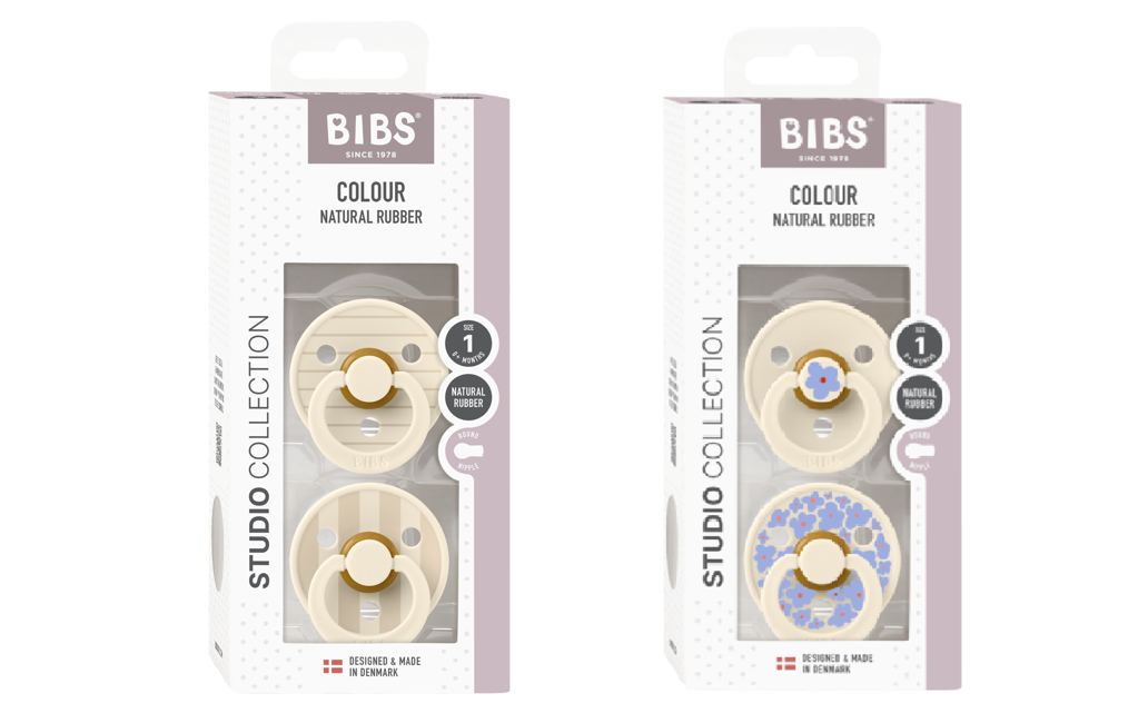 BIBS - Pacifier Studio Colour 2x 2 Pack - Size 1