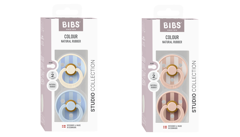 BIBS - Pacifier Studio Colour 2x 2 PACK Block Latex - Size 2