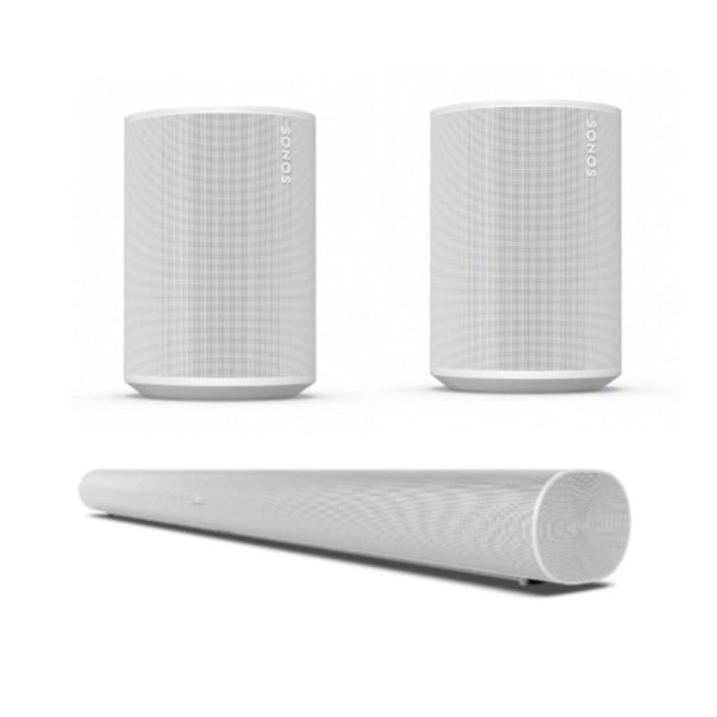 Sonos - Arc Hemmabio Vit & 2x Era 100 Vit - Bundle