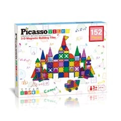 Picasso Tiles - 3-D Magnetic Building Set (152 pcs) (PT152)