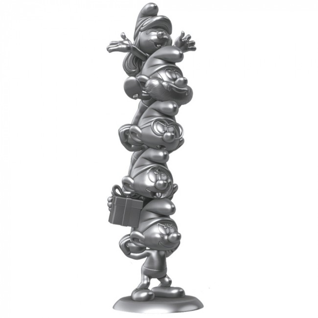 The Smurfs Resin Statue Smurfs Column Silver Limited Edition 50 cm