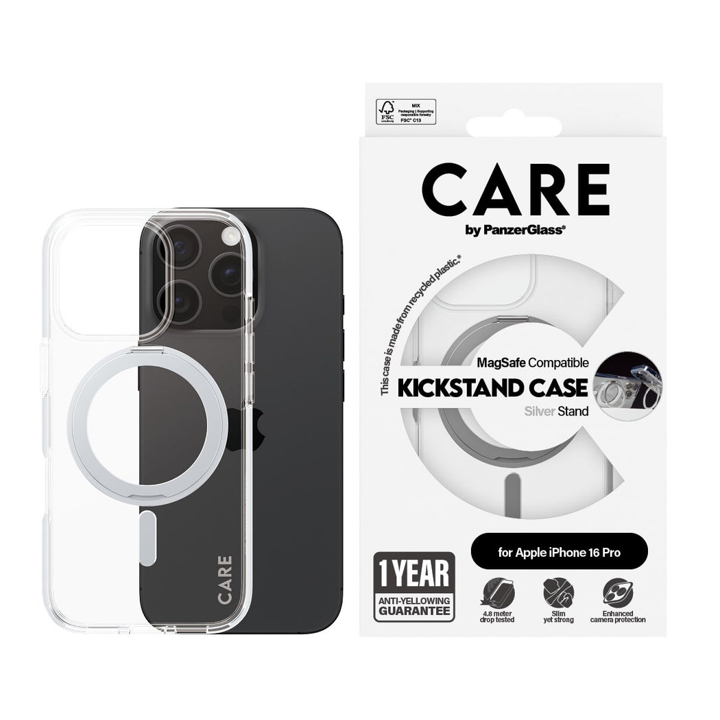 CARE by PanzerGlass-  Case - Transparent&MagSafe - iPhone 16 Pro