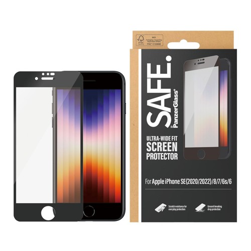 SAFE by PanzerGlass - Screen Protector - Apple iPhone 8, 7, 6, 6s - Edge-to-Edge