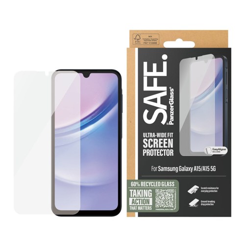 SAFE by PanzerGlass - Screen Protector - Samsung Galaxy A15, A15 - Ultra-Wide Fit