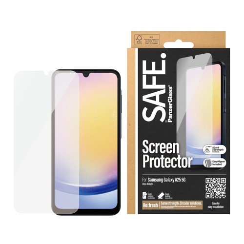 SAFE by PanzerGlass - Screen Protector - Samsung Galaxy A25 - Ultra-Wide Fit