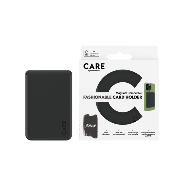 CARE by PanzerGlass - Cardholder - Black - iPhone