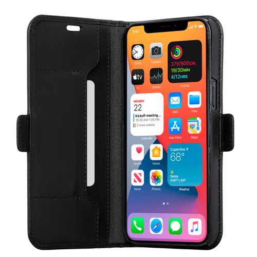 dbramante1928 - Copenhagen Slim Flip Case - Black - iPhone 12 Pro Max