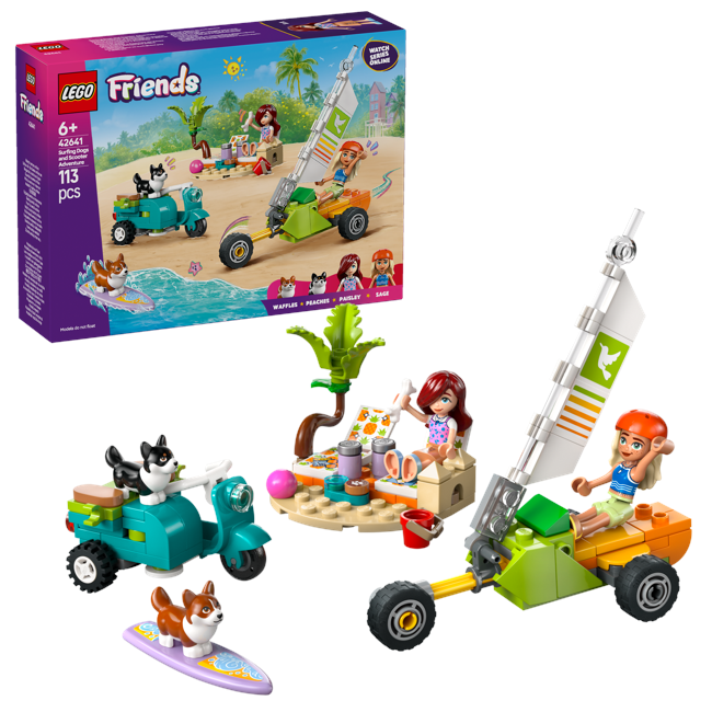 LEGO - LEGO Friends - Äventyr med surfhundar och vespa (42641)