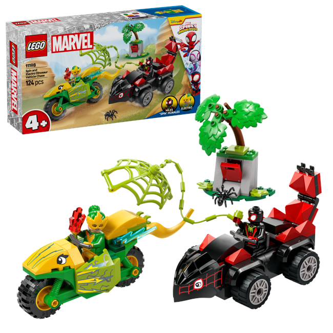 LEGO - Spidey - Actionspaß mit Spin und Electro in Dino-Flitzern (11198)