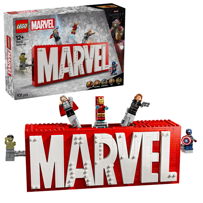 LEGO - Super Heroes - MARVEL logotyp och minifigurer (76313)