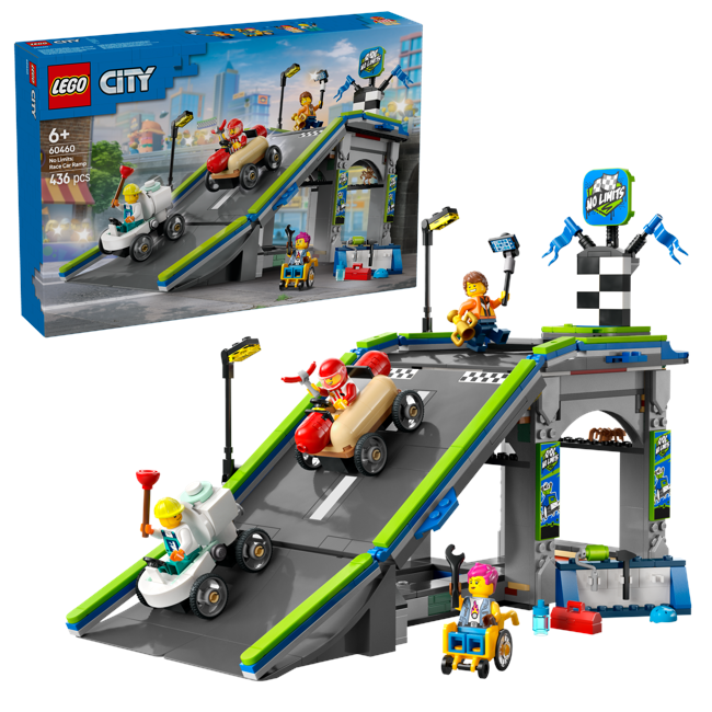 LEGO - LEGO City - Grenseløs action: Racerbilbane med rampe (60460)