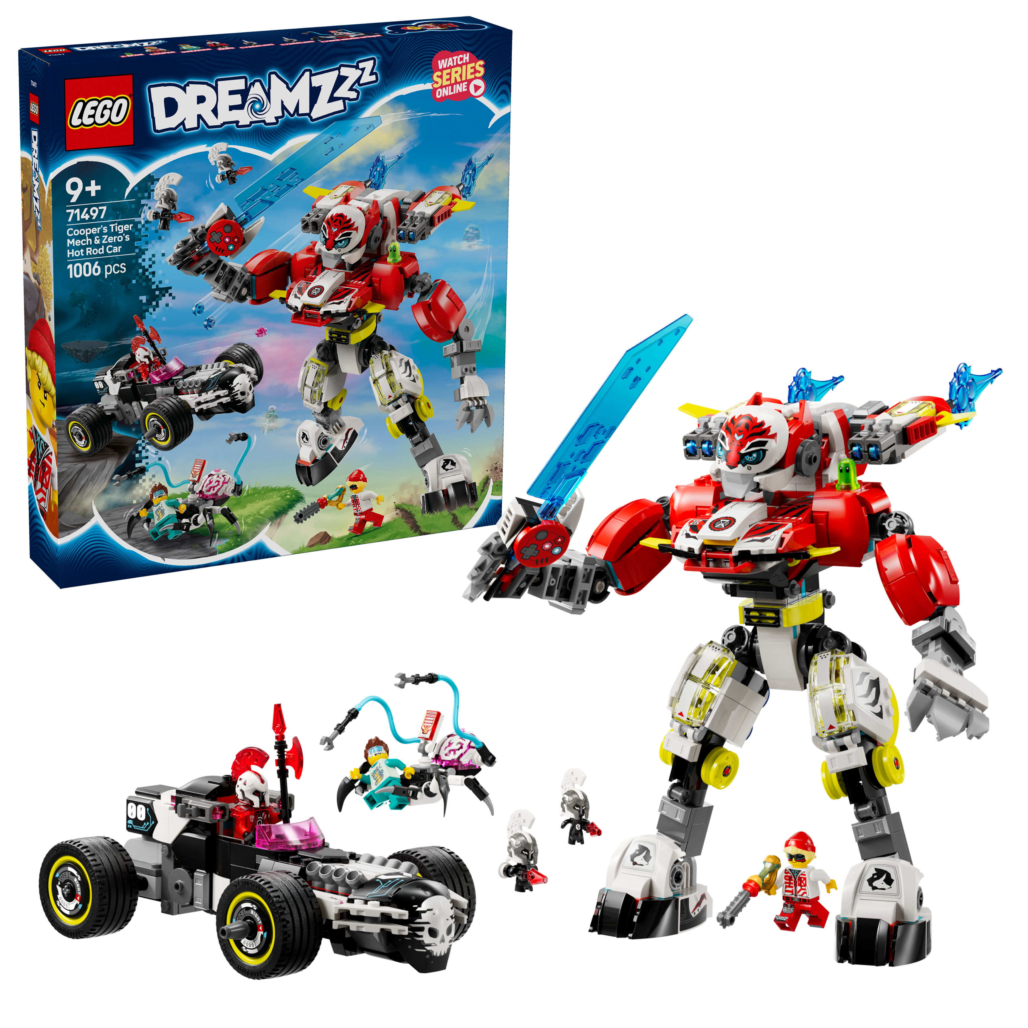 LEGO - DREAMZzz - Coopers tigerrobot og Zeros hotrod (71497)