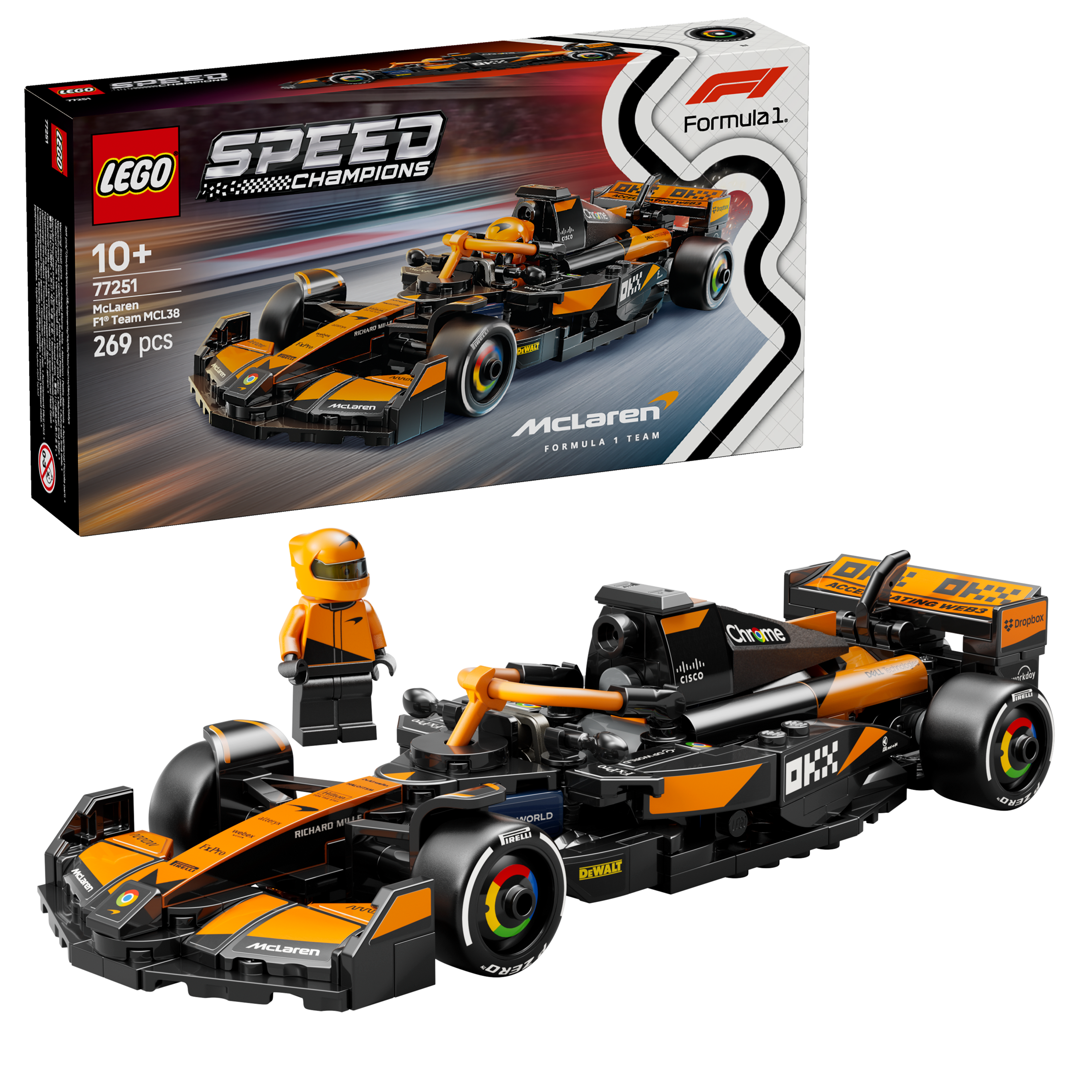 LEGO Speed Champions 77251 McLaren F1 Team MCL38-racerbil
