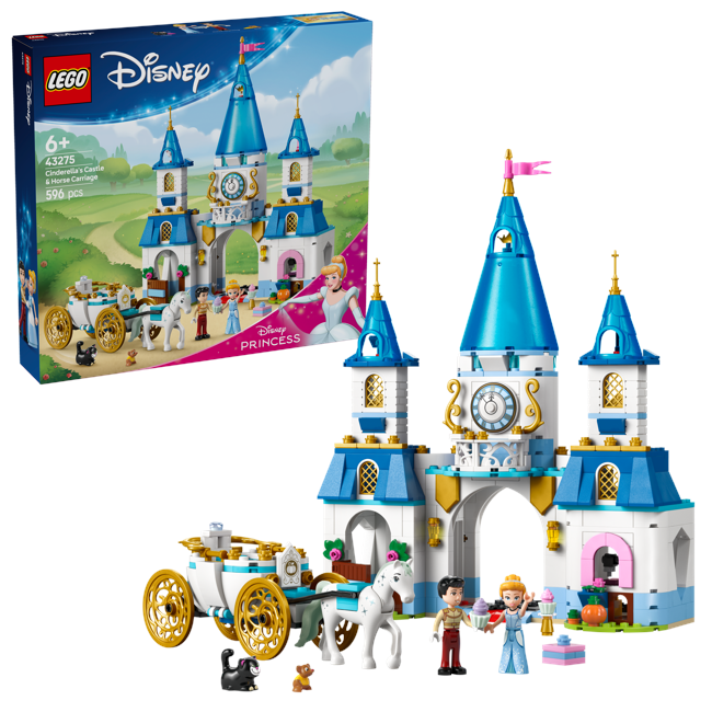 LEGO - Disney Princess - Askungens Slott och Häst med Vagn (43275)