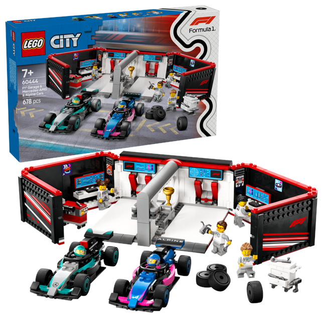 LEGO - LEGO City - F1® Garage & Mercedes-AMG & Alpine Bilar (60444)