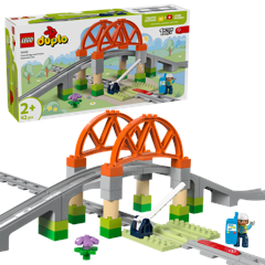 LEGO - DUPLO Town - Eisenbahnbrücke und Schienen Erweiterungsset (10426)