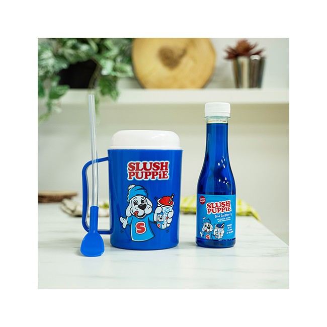 SLUSH PUPPiE Making Cup & Original Blueberry Syrup Set - Blue