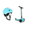 Scoot and Ride - Highwaykick 3 LED + Kids Helmet S-M - Blueberry (Bundle)