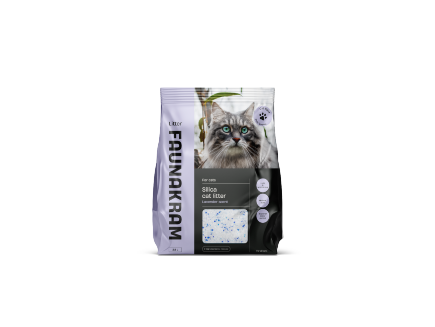 Faunakram -  3,8l Silica cat litter with lavender scent