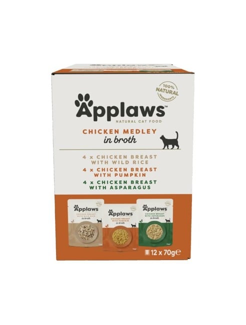 Applaws - Multipack Chicken Broth Medley - 12x70g