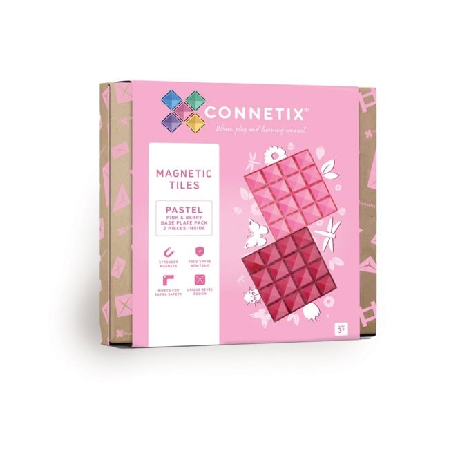 Connetix - Base Plate - Pastel Pink & Berry - (CT-P-PB002-BP)