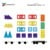 Connetix - Transport Pack - Rainbow - 50 Pieces (CT-R-00050-TR) thumbnail-3