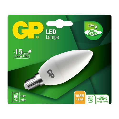 GP - LED Lamp Mini Candle, E14, 3.5W (25W), 250lm