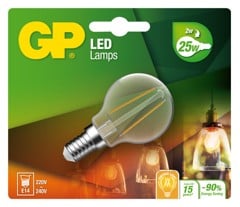 GP - LED Lamp Filament Mini Globe, E14, 2W (25W), 250lm