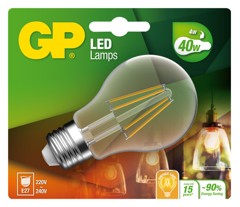 GP - LED Lamp Classic Filament, E27, 4W (40W), 470lm