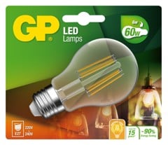 GP - LED Lamp Classic Filament, E27, 6W (60W), 806lm