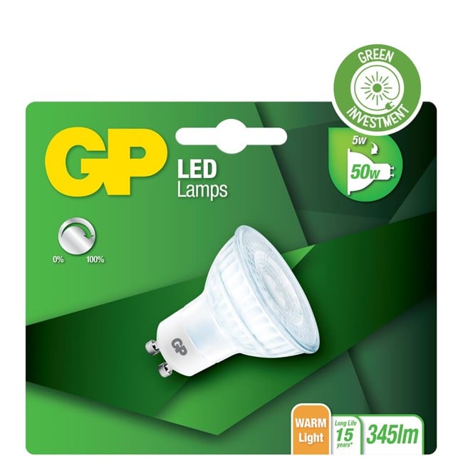 GP - LED Lamp, GU10, DIM, 5W (50W), 345lm