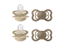 BIBS - Pacifier Supreme 2 PACK - Vanilla/Dark Oak - Size 2 (Bundle) thumbnail-1