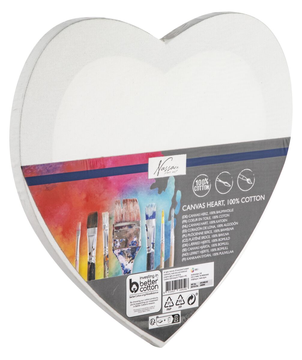 Nassau - Canvas heart 29cm 100% cotton (AR1088/GE)