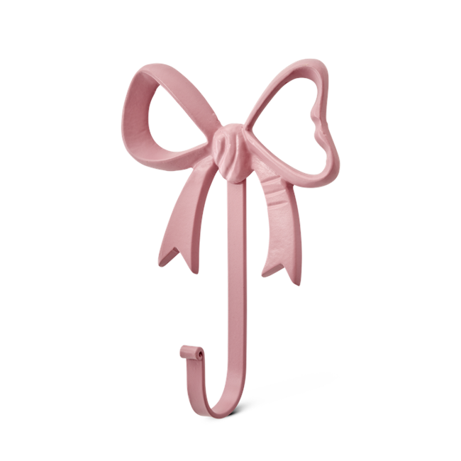 Rice - Metal Hook in Bow Shape - Pink