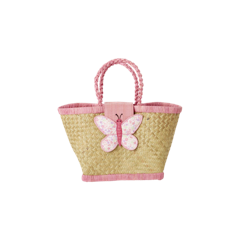 Rice - Raffia Kids Bag with Butterfly Closing - (KIBAG-BUTI)