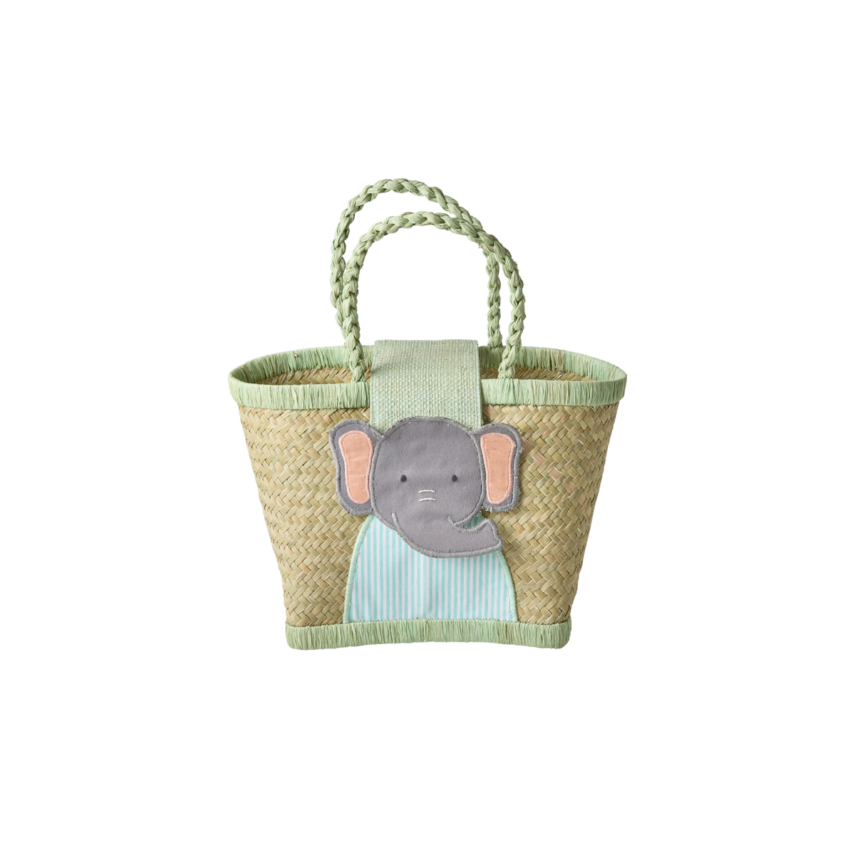 Rice - Raffia Kids Bag with Elephant Closing - (KIBAG-ELEP)