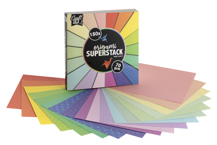 Craft ID - Origami superpack 15x15cm - 70 gsm - 180 sheet (CR0045/GE)