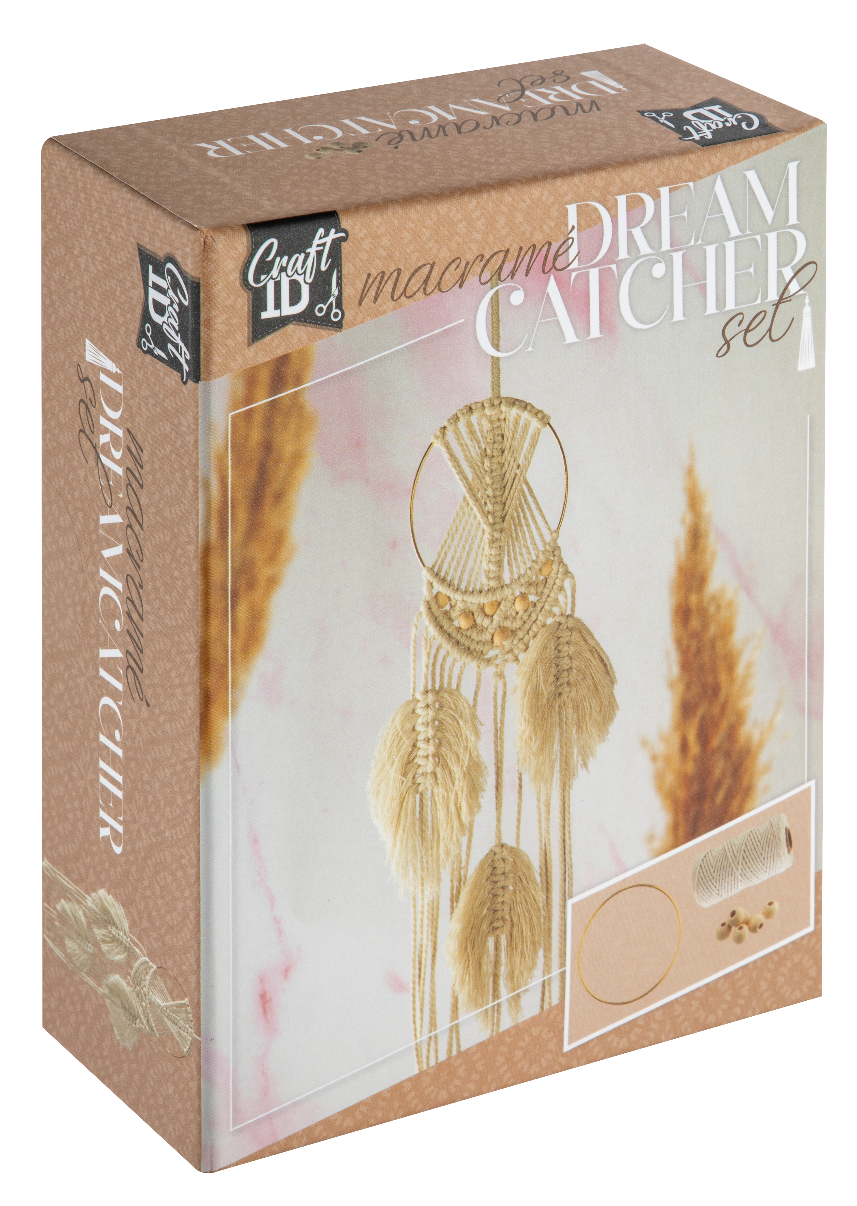 Craft ID - Macrame set wallhanger - feathers (CR1726/GE)