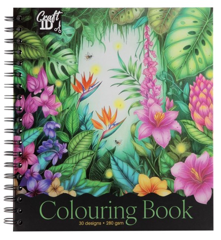 Craft ID - Colouring book - 30 designs - Flowers (CR5027/GE)
