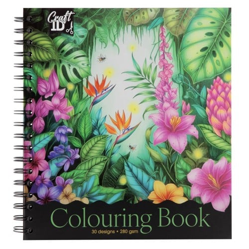 Craft ID - Colouring book - 30 designs - Flowers (CR5027/GE)