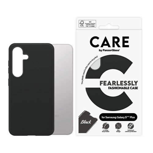 CARE by PanzerGlass - Fashionable Case Black Samsung Galaxy S 2025 Plus