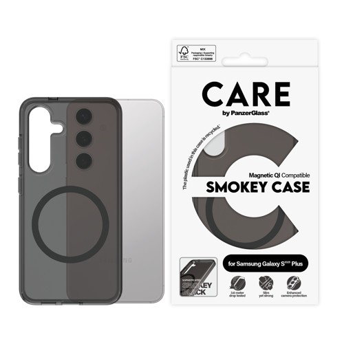 CARE by PanzerGlass - Flagship Case Urban Combat Smokey w. Black Qi Compatible Samsung Galaxy S 2025