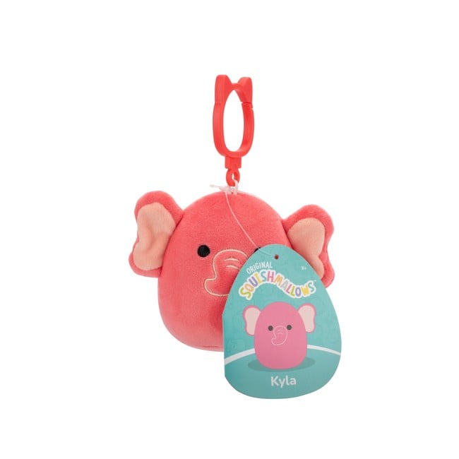 Squishmallows - 9 cm P22 Clip On  - Kyla Pink Elephant